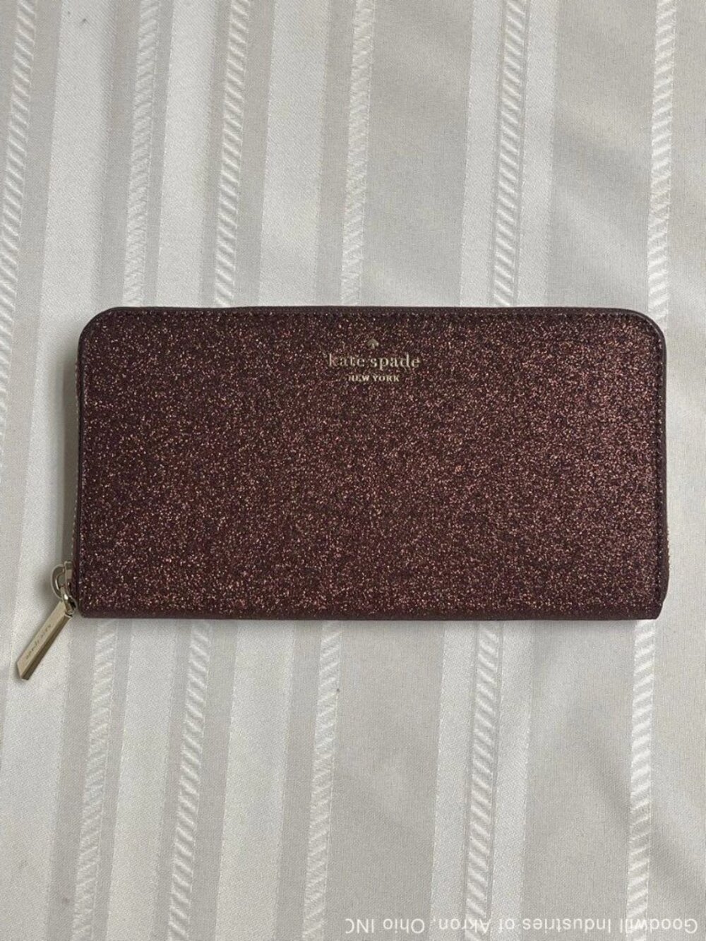 Kate Spade Shimmy Glitter Large Continental Wallet‎ in Deep Nova NEW